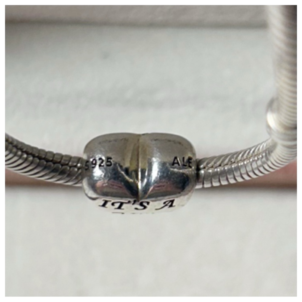 Retired PANDORA It’s A Girl Charm | Pink Gem S925 ALE #791280 - Picture 5 of 5